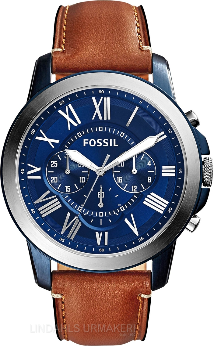 fossil fs5151 grant chronograph leather watch