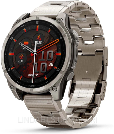 Garmin Fenix 8 Titan Amoled Sapphire med Ventilerande Titanlänk 47 mm