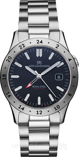 Sjöö Sandström Royal Steel Worldtimer 020449